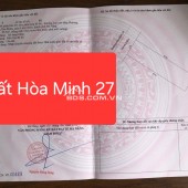 Bán đất MT đường 6m Hòa Minh 27 - Diện tích đất 95.5m2 (5x19.1) vuông vức